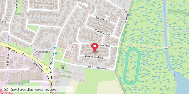 Een kaart met de locatie van Mascha de Wit