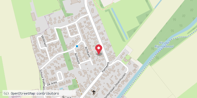 Een kaart met de locatie van Leutje Bieb