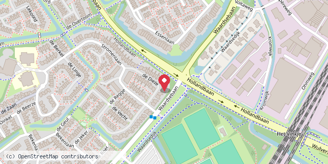 Een kaart met de locatie van Det lilla röda biblioteket