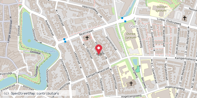 Een kaart met de locatie van Minibieb violenstraat