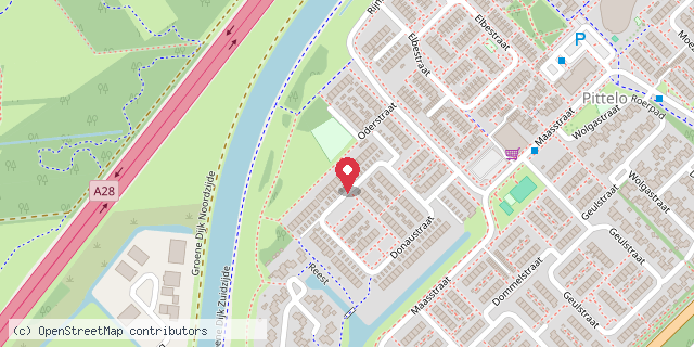 Een kaart met de locatie van Rolanda van de Witte
