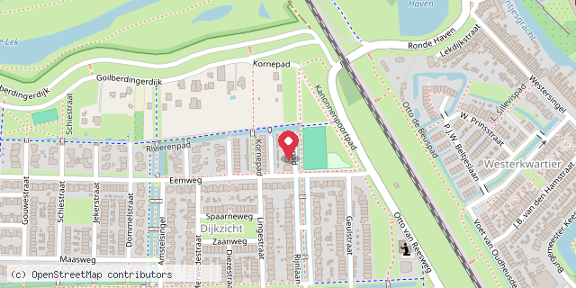 Een kaart met de locatie van Sirius De kok