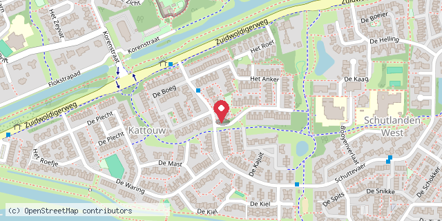 Een kaart met de locatie van Janine Blok
