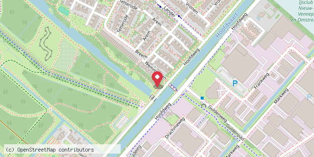 Een kaart met de locatie van Minibieb Venneperhout
