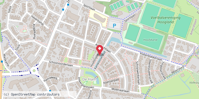 Een kaart met de locatie van Ingrid Visser