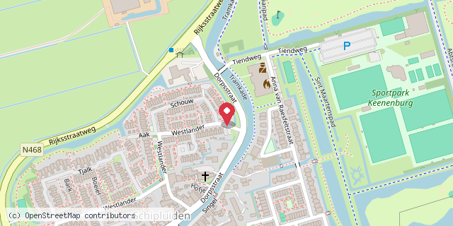 Een kaart met de locatie van De Wit