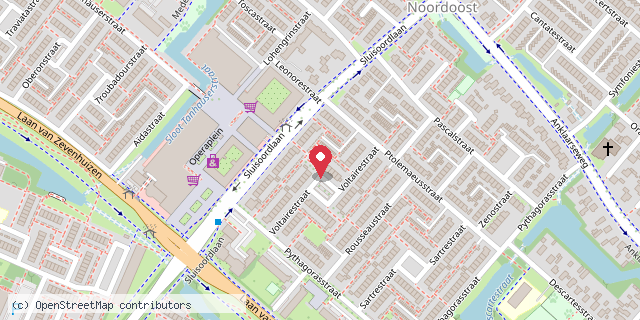 Een kaart met de locatie van Minibieb