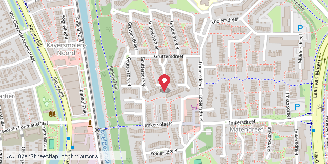 Een kaart met de locatie van Koosje ten Hove
