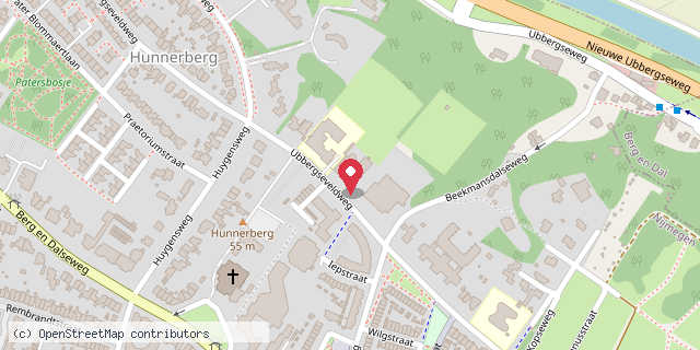 Een kaart met de locatie van Mieke de Vos