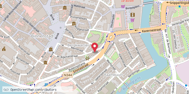 Een kaart met de locatie van Astrid Peters