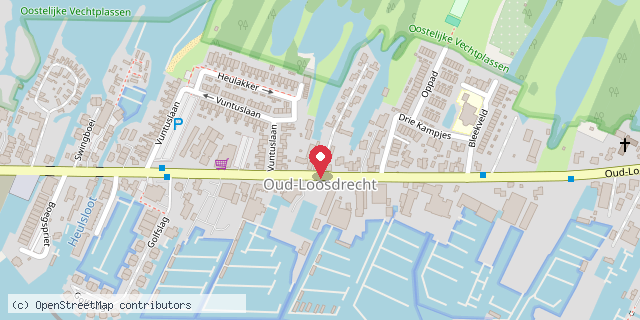 Een kaart met de locatie van Minibieb Heineke Oud-Loosdrecht