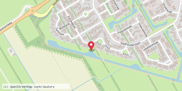 Een kaart met de locatie van Minibieb van Nyn
