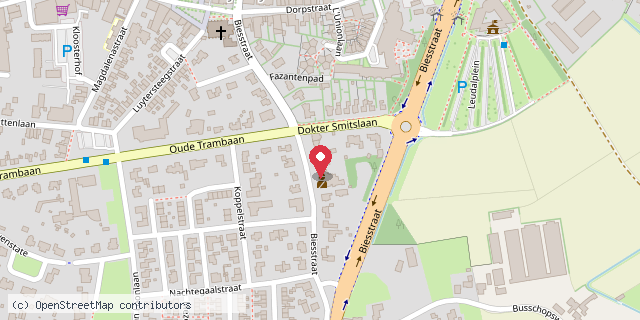 Een kaart met de locatie van Jos
