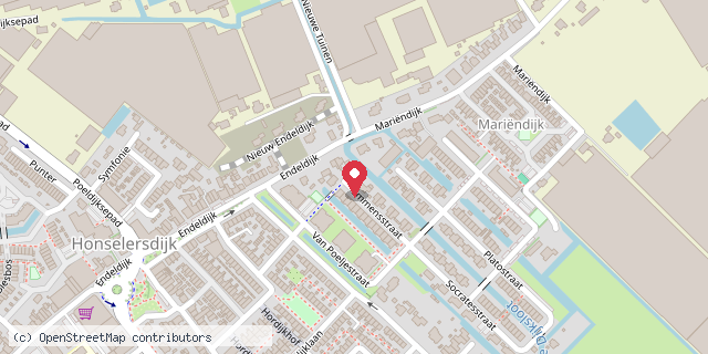 Een kaart met de locatie van Els van Marrewijk
