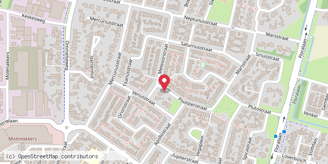 Een kaart met de locatie van Fons Hermans