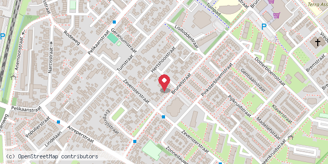 Een kaart met de locatie van Hertshooistraat