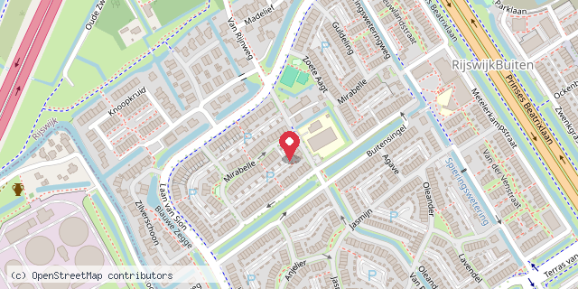 Een kaart met de locatie van Lydia einhaus
