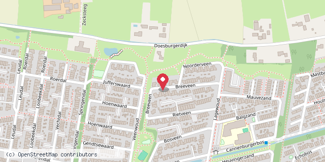 Een kaart met de locatie van Jeannette Laban