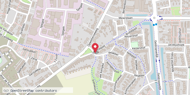 Een kaart met de locatie van Minibieb Den Doel