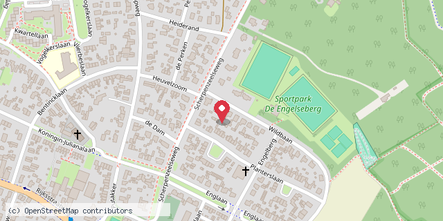 Een kaart met de locatie van Wendy Kakebeeke