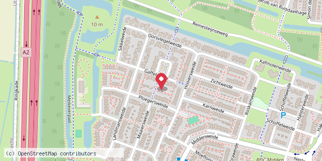 Een kaart met de locatie van Neeltjes minibieb