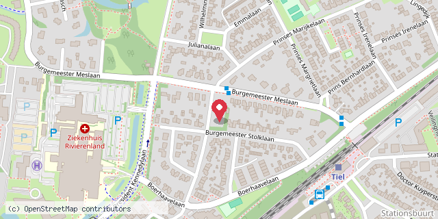 Een kaart met de locatie van Wiebe Brink
