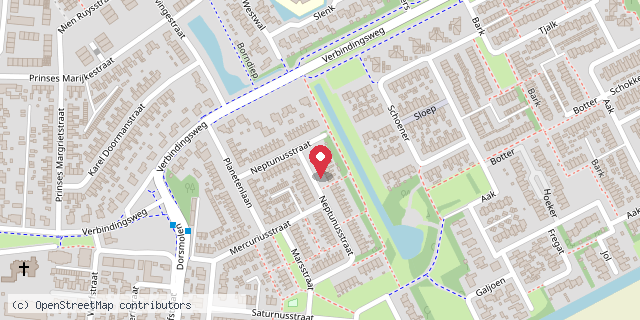 Een kaart met de locatie van De ruilboekenkeet van Peet