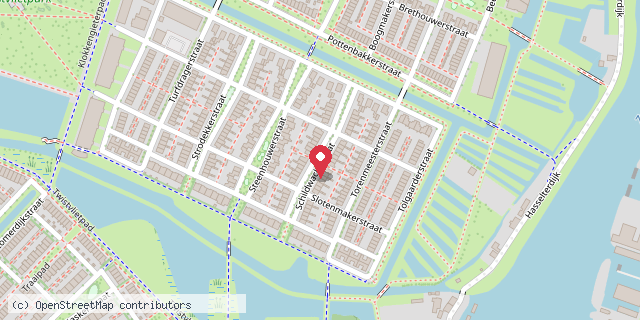 Een kaart met de locatie van Brenda Kroes