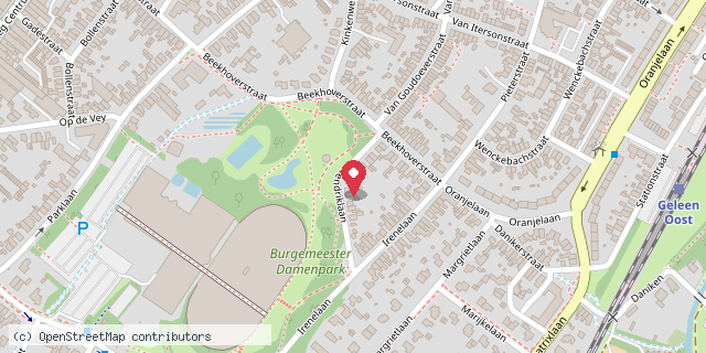 Een kaart met de locatie van Mini bieb de Kiosk