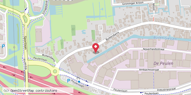 Een kaart met de locatie van Houweling