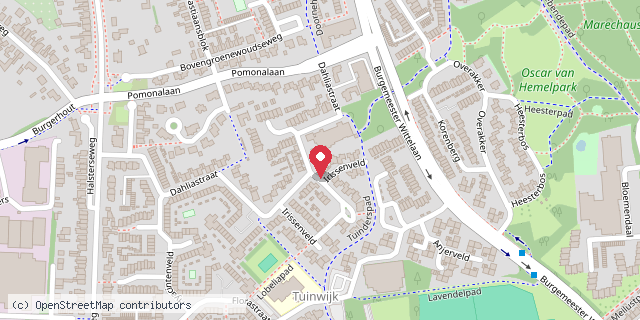 Een kaart met de locatie van van Meer