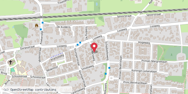 Een kaart met de locatie van Minibieb Kerkmars