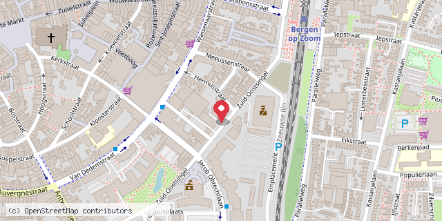 Een kaart met de locatie van Minibieb De ZuidOost
