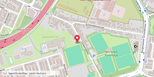 Een kaart met de locatie van MiniBieb Zundertseweg