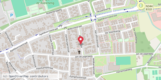 Een kaart met de locatie van Minibieb T'Snuffelkastje