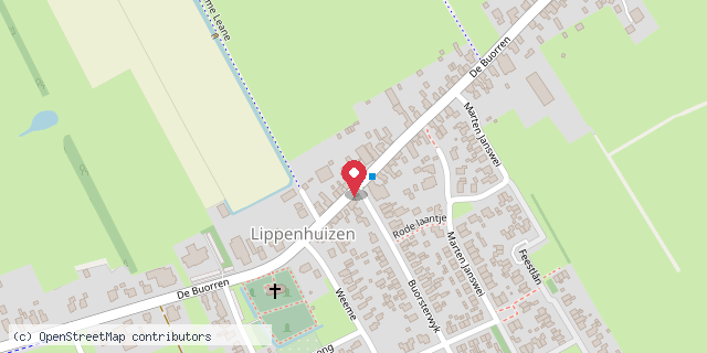 Een kaart met de locatie van deBourren