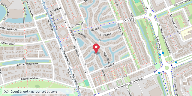 Een kaart met de locatie van Paula van der Hoeven