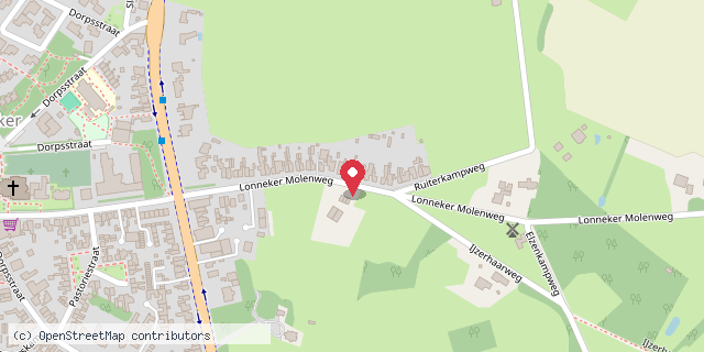 Een kaart met de locatie van Mini Bieb 61