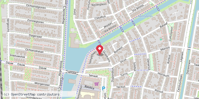Een kaart met de locatie van Leesbevordering Westeraam