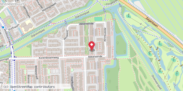Een kaart met de locatie van Kim d'r Bieb