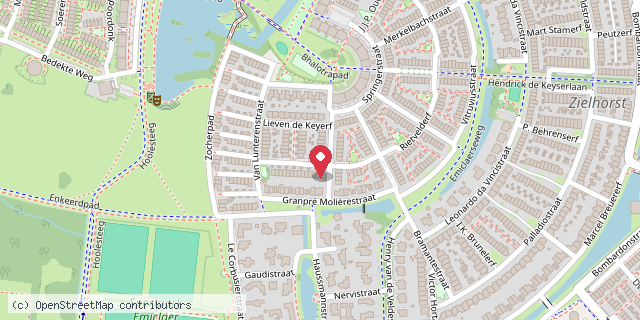 Een kaart met de locatie van Minibieb & MUP Berlarie