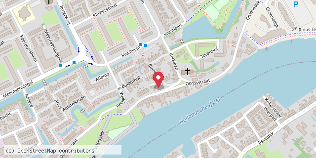 Een kaart met de locatie van Buurtbieb Binnenhof