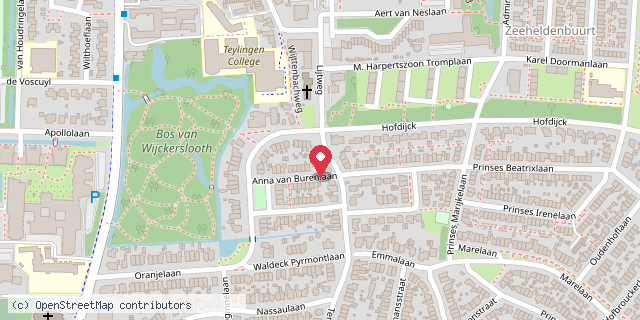 Een kaart met de locatie van Jan C. van der Heide