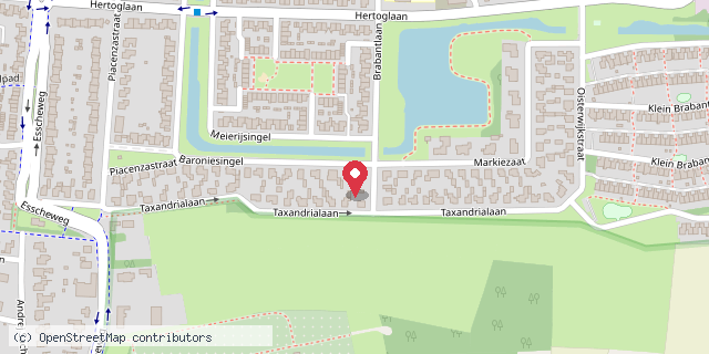 Een kaart met de locatie van Annemieke van Wijk
