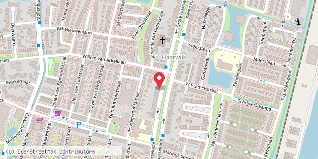 Een kaart met de locatie van Rosanna van Poppel