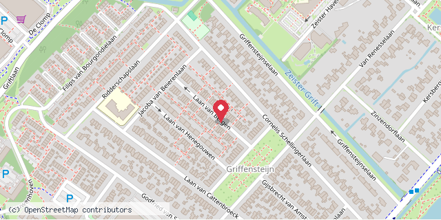 Een kaart met de locatie van Minibieb Griffensteijn