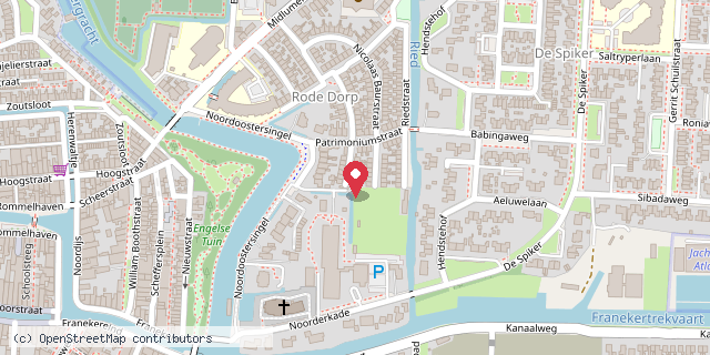 Een kaart met de locatie van Anna Mein