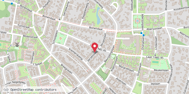 Een kaart met de locatie van Minibieb Warnsveld