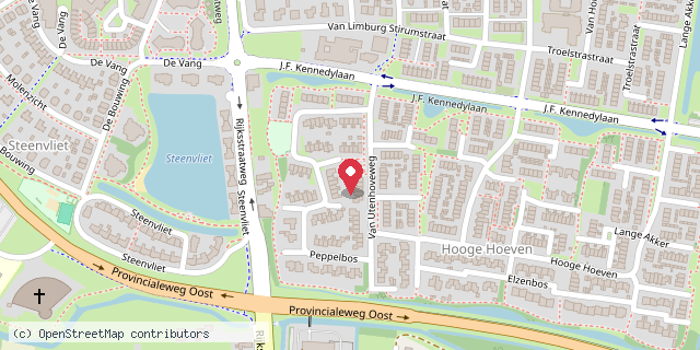 Een kaart met de locatie van Jeroen Fuijkschot