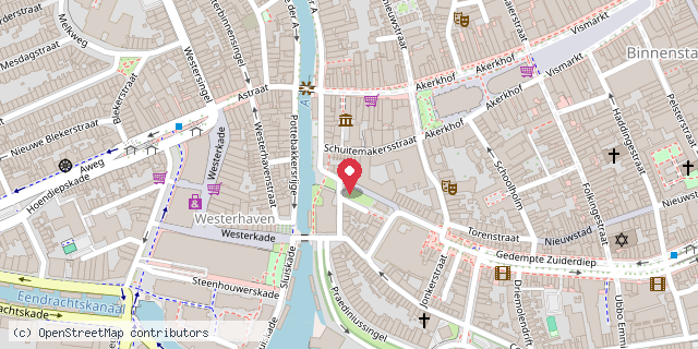 Een kaart met de locatie van klaas van der meulen